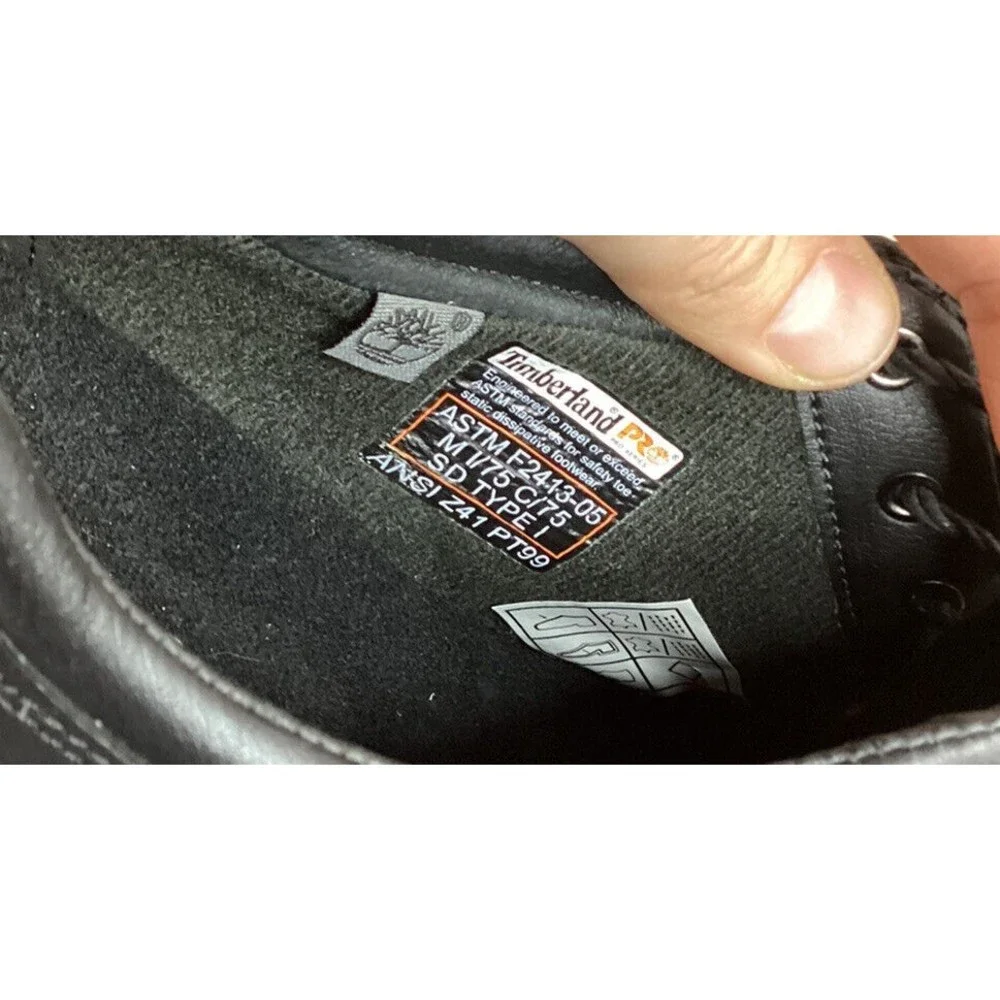 Timberland PRO Men Gladstone ESD Steel Toe leather black work utilty shoes 10.5